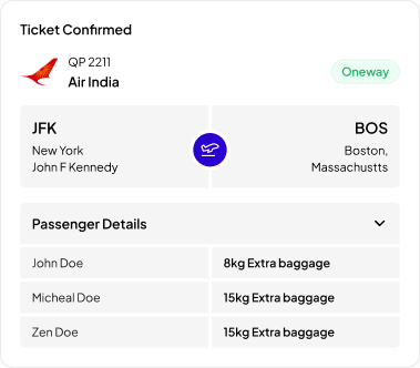 Instant Ticketing & Fast Confirmations